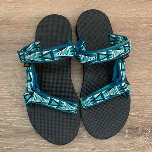 Teva sandals.
